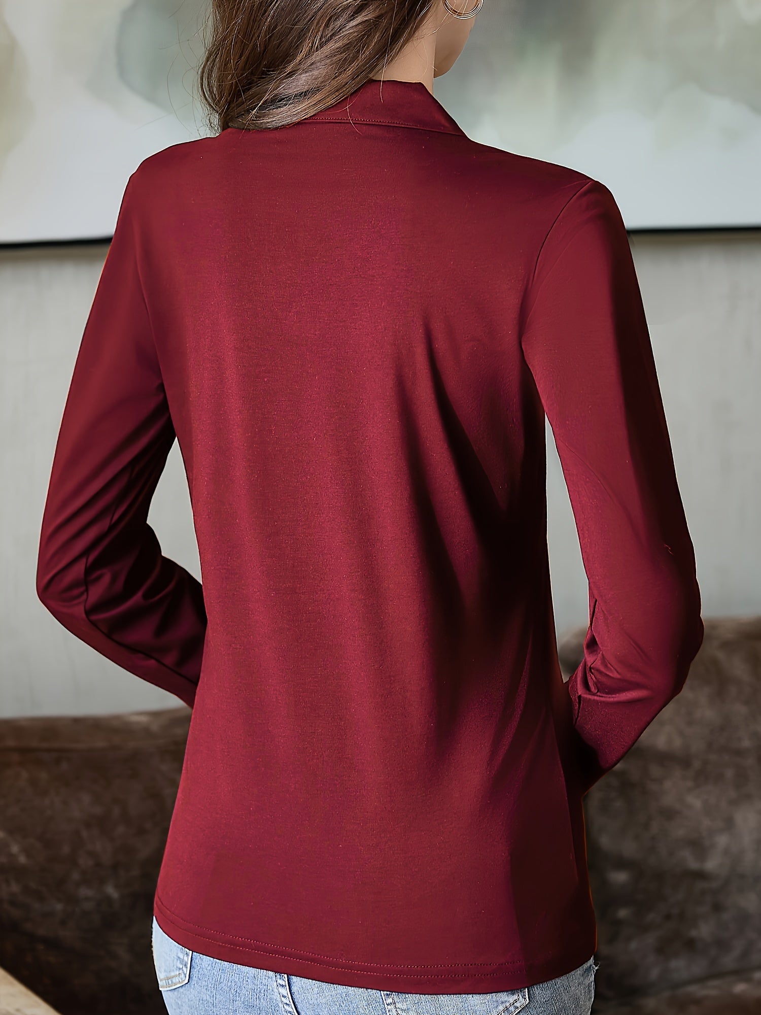 Nadine | Elegante Top Met Lange Mouwen