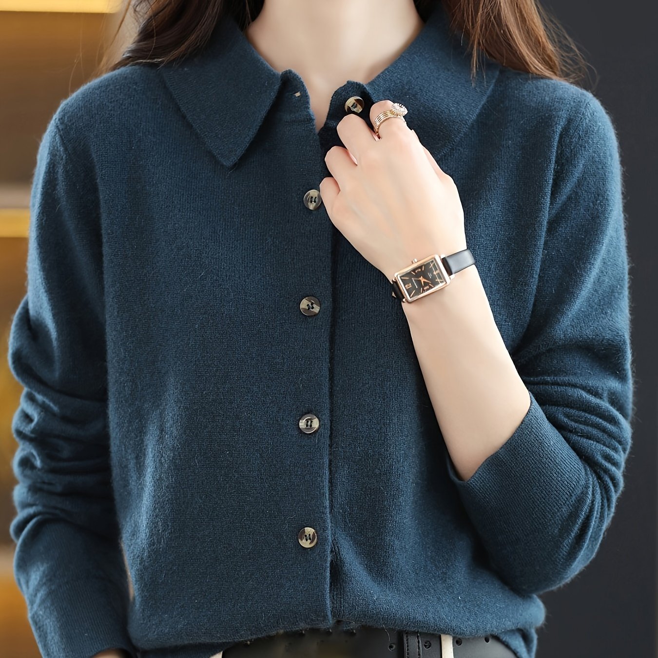 Christine | Gebreide Cardigan Met Knopen