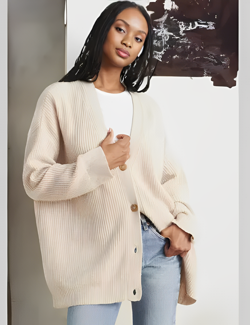 Lianne | Zachte V-Hals Cardigan