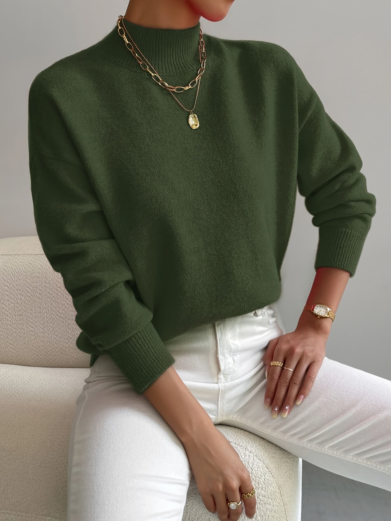 Elegant Mock Neck Sweater