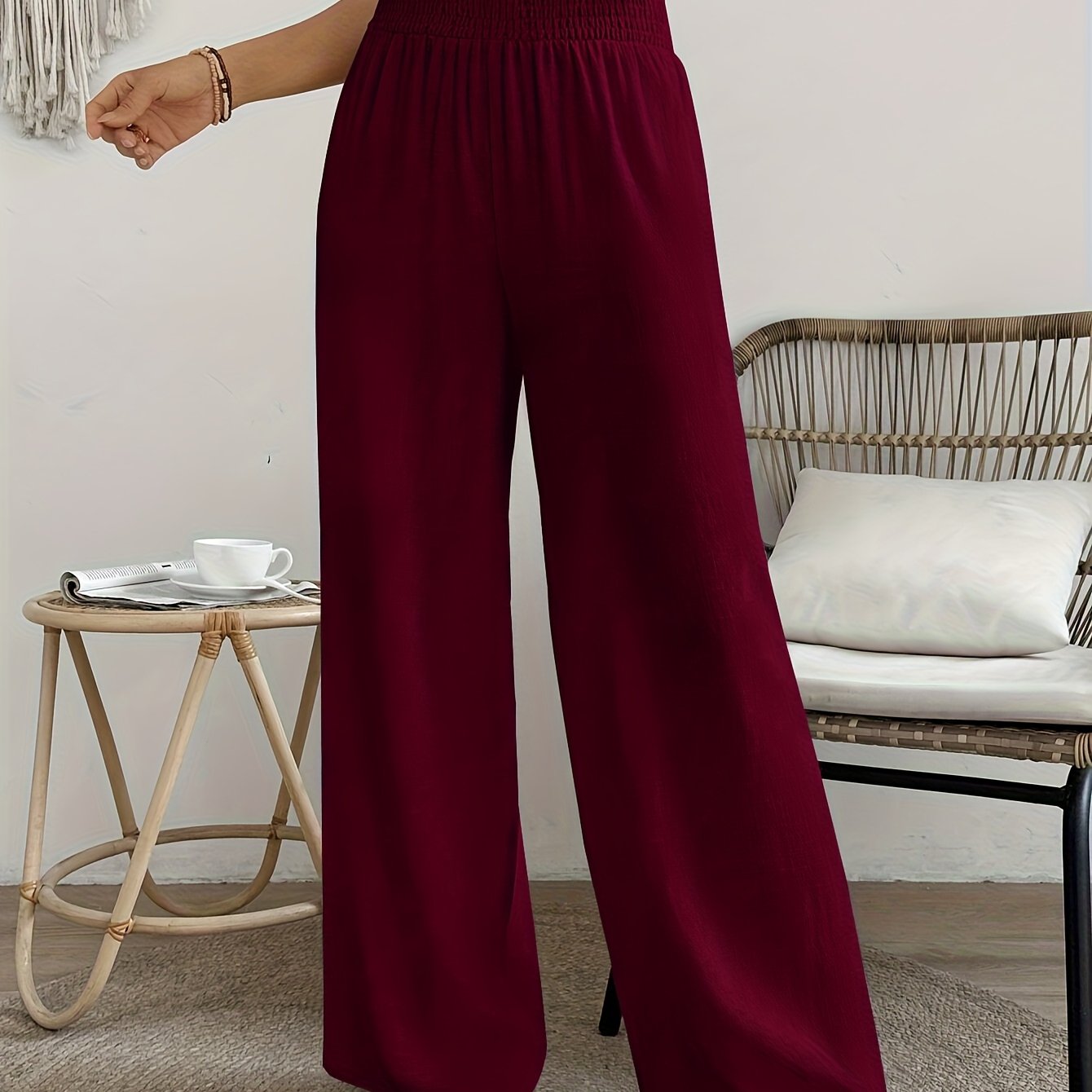 Gerarda | Elegante lange broek met hoge taille