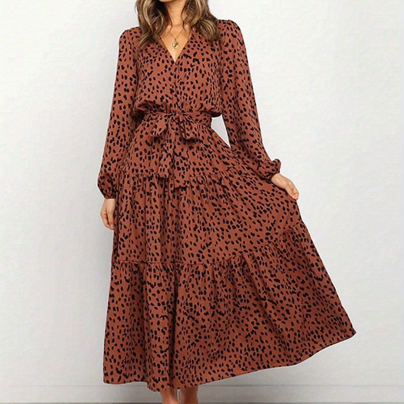 Catharina | Casual Lange Jurk Met V-Hals