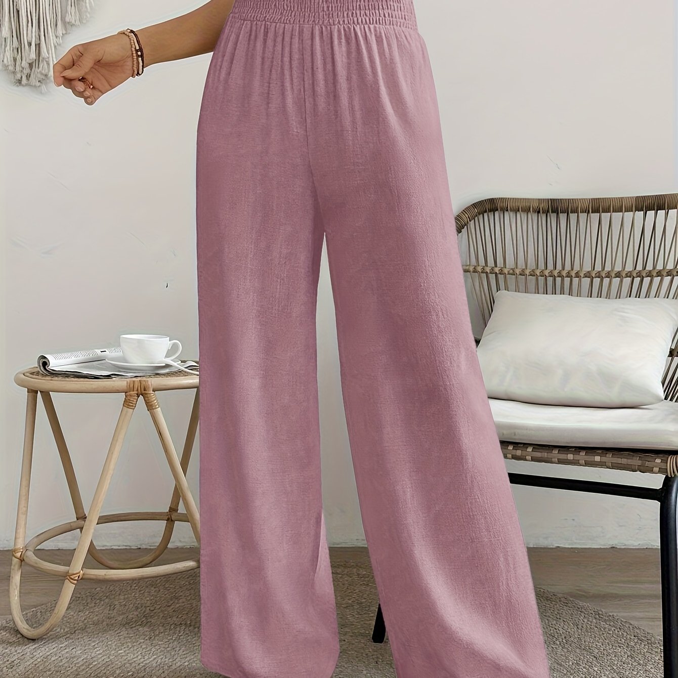 Gerarda | Elegante lange broek met hoge taille