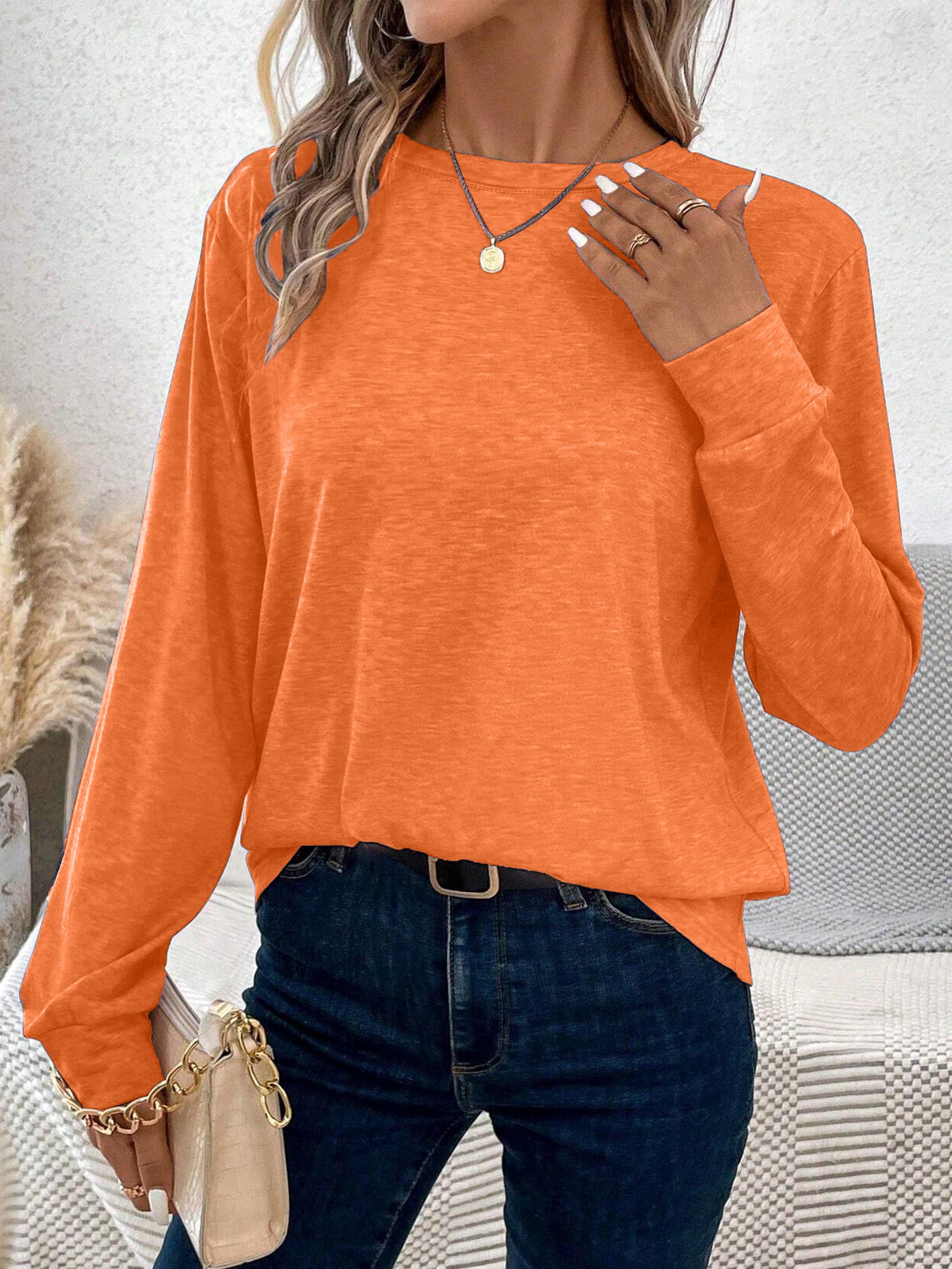 Evelien | Casual Lange Mouw Top Met Ronde Hals