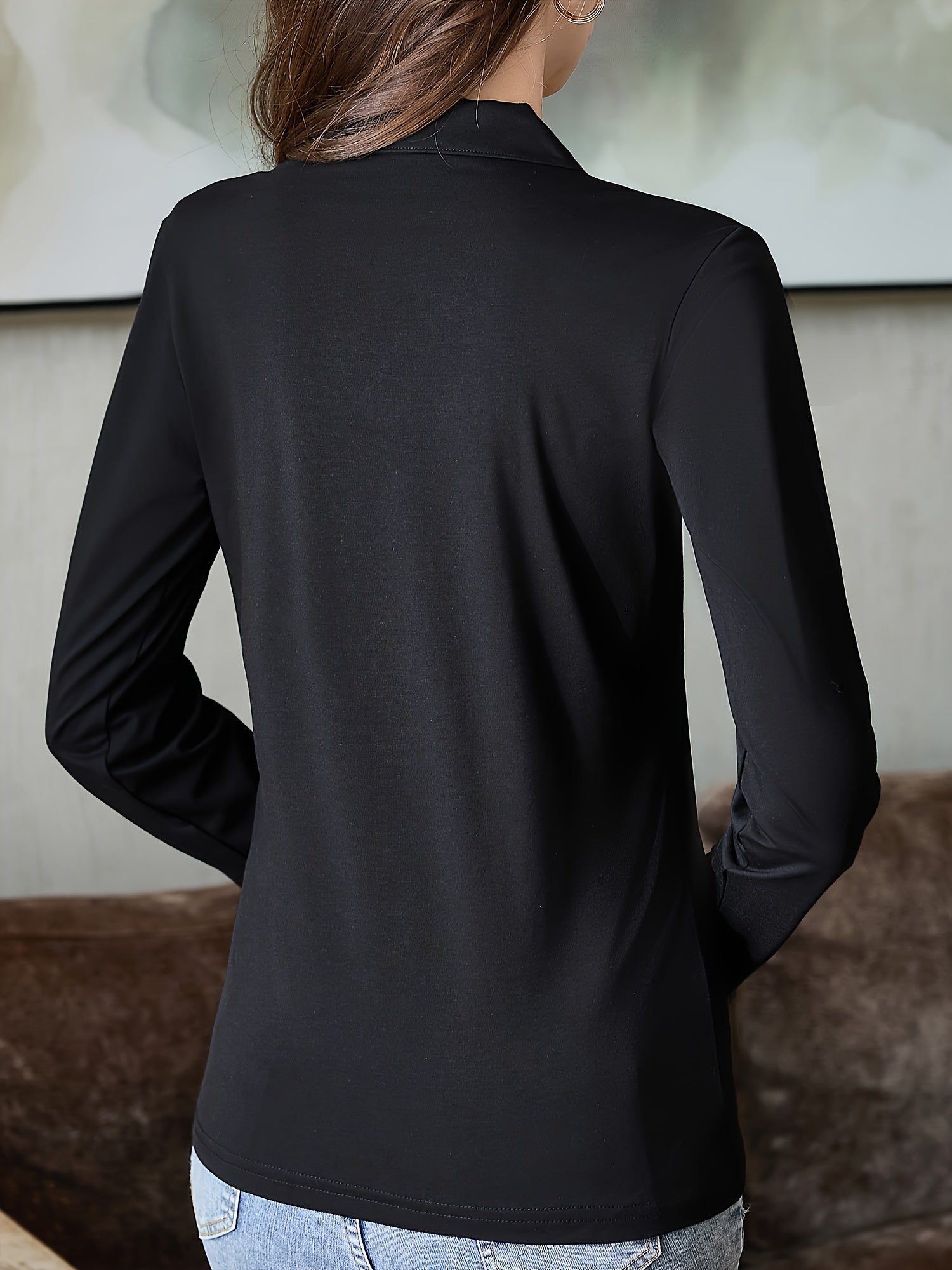 Nadine | Elegante Top Met Lange Mouwen