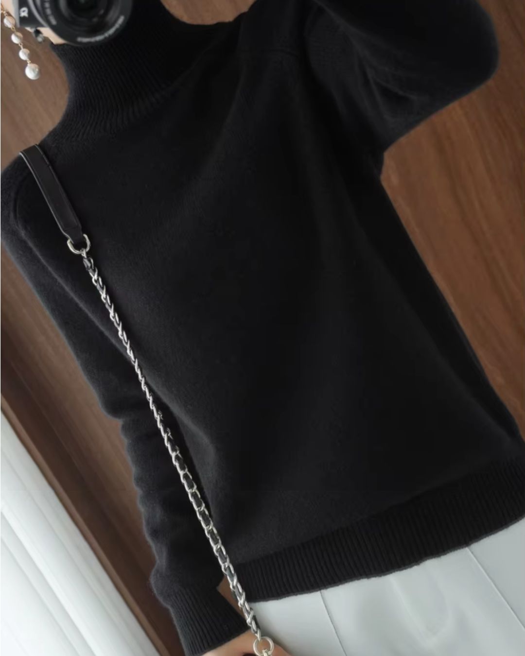 Hildegard | Zachte Woltrui met Rolkraag