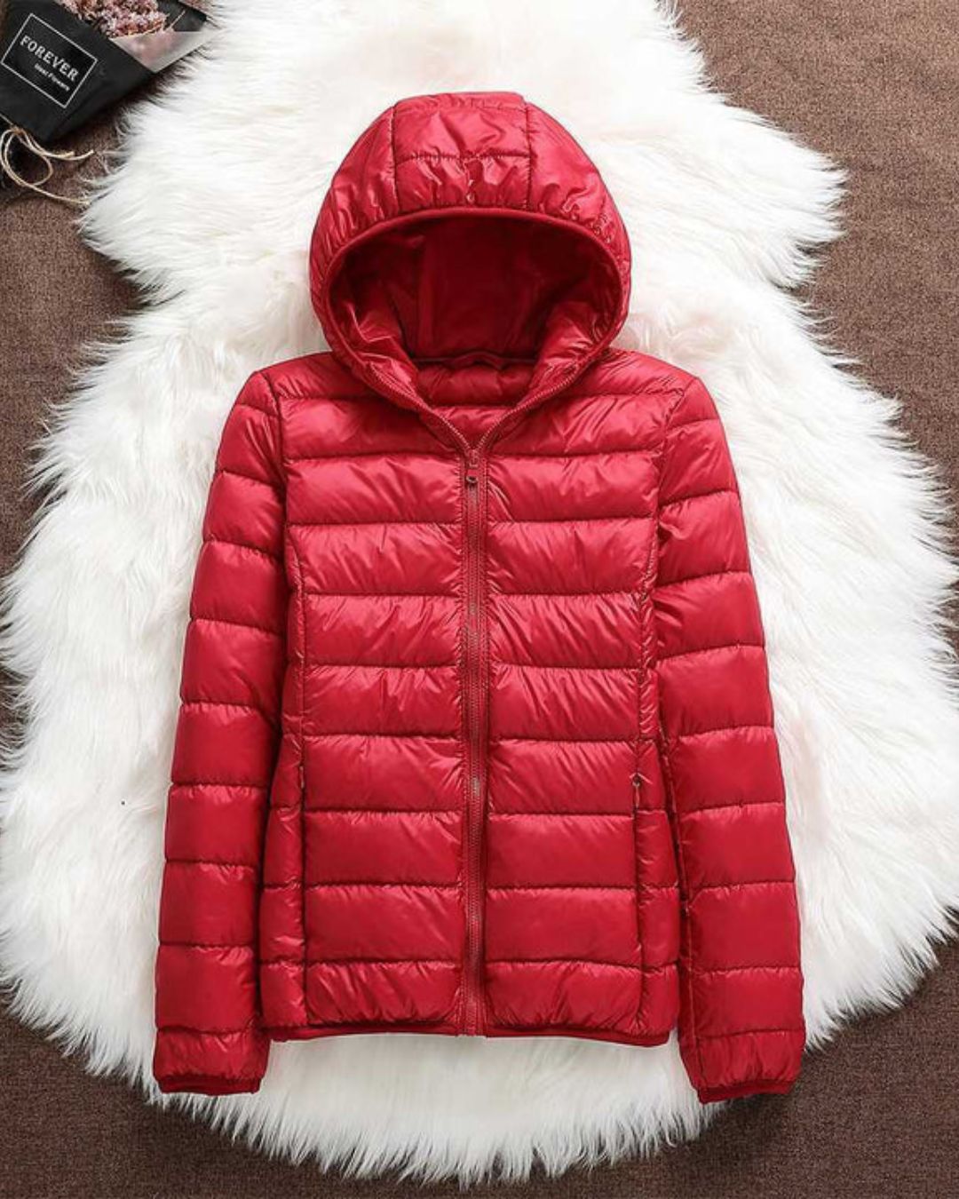 Jacqueline | Licht Gewatteerde Jas met Capuchon