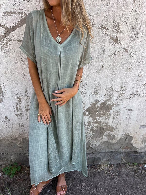 Eline | Casual Zomerjurk met Relaxte Pasvorm