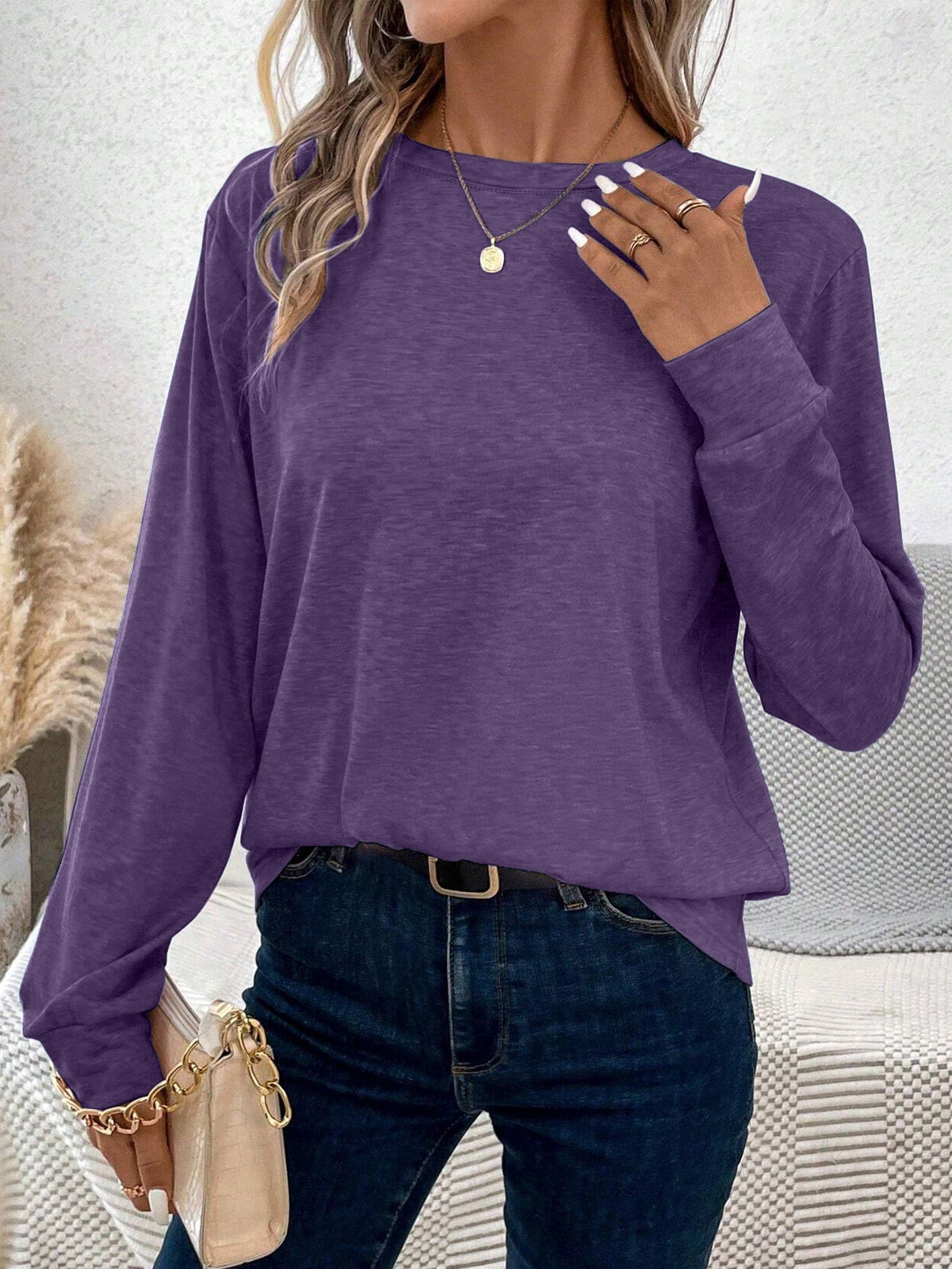 Evelien | Casual Lange Mouw Top Met Ronde Hals