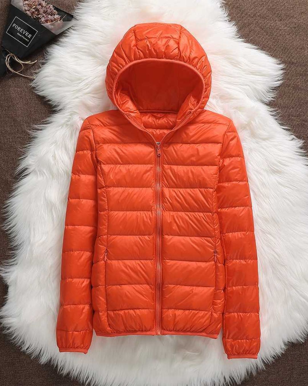 Jacqueline | Licht Gewatteerde Jas met Capuchon