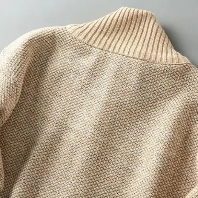 Harrison Plaid-Lined Knit Jacket