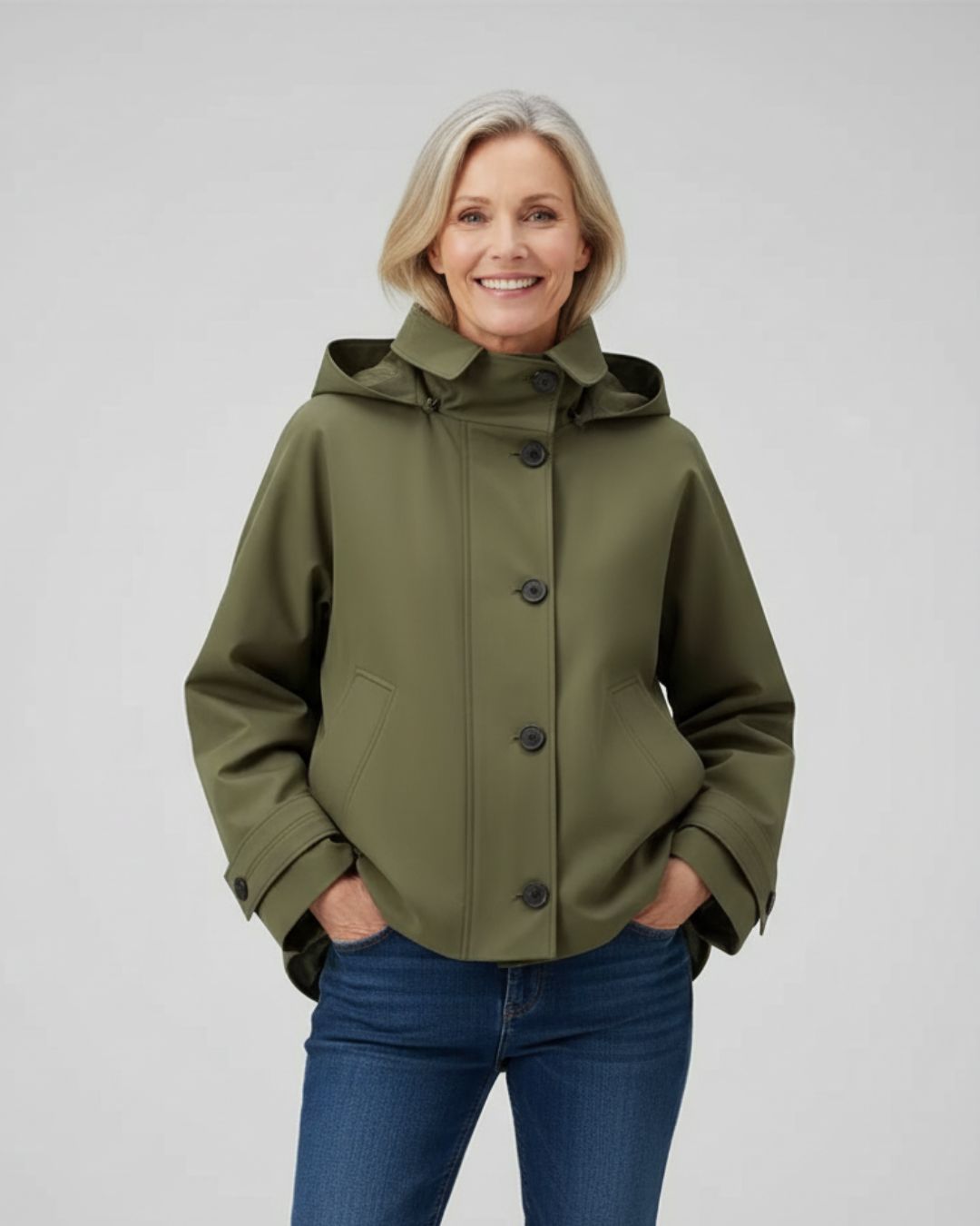 Manon | Elegante Jas met Afneembare Kap