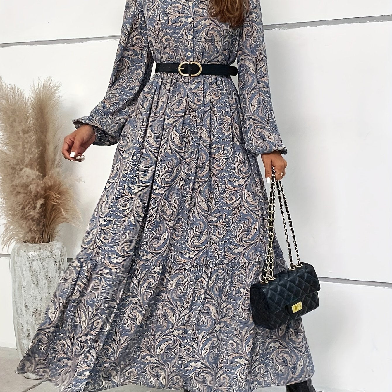 Fleur | Luchtige Maxi-Jurk Met Sierlijke Mouwen