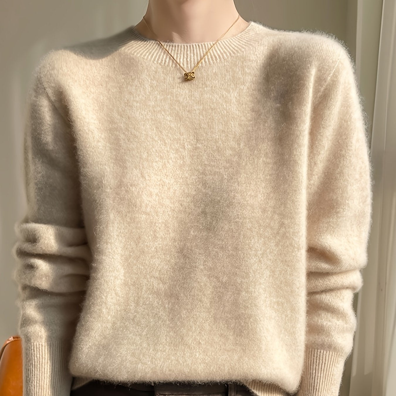 Danièle | Elegante Trui Met Ronde Hals