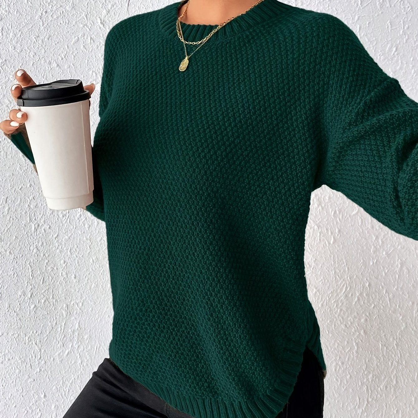 Gerrie | Elegante Gebreide Trui met Ronde Hals