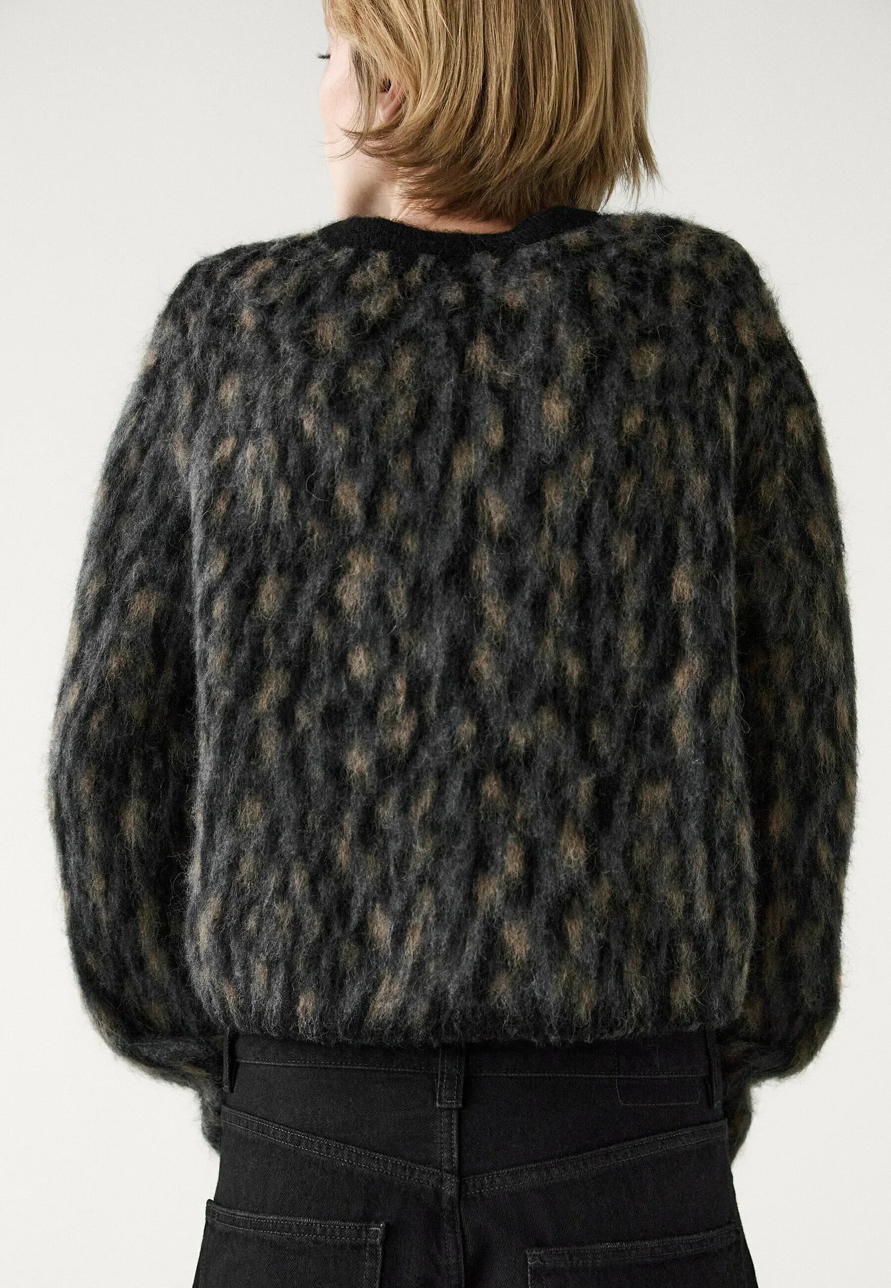 Inge | Gebreid Vest met Panterprint