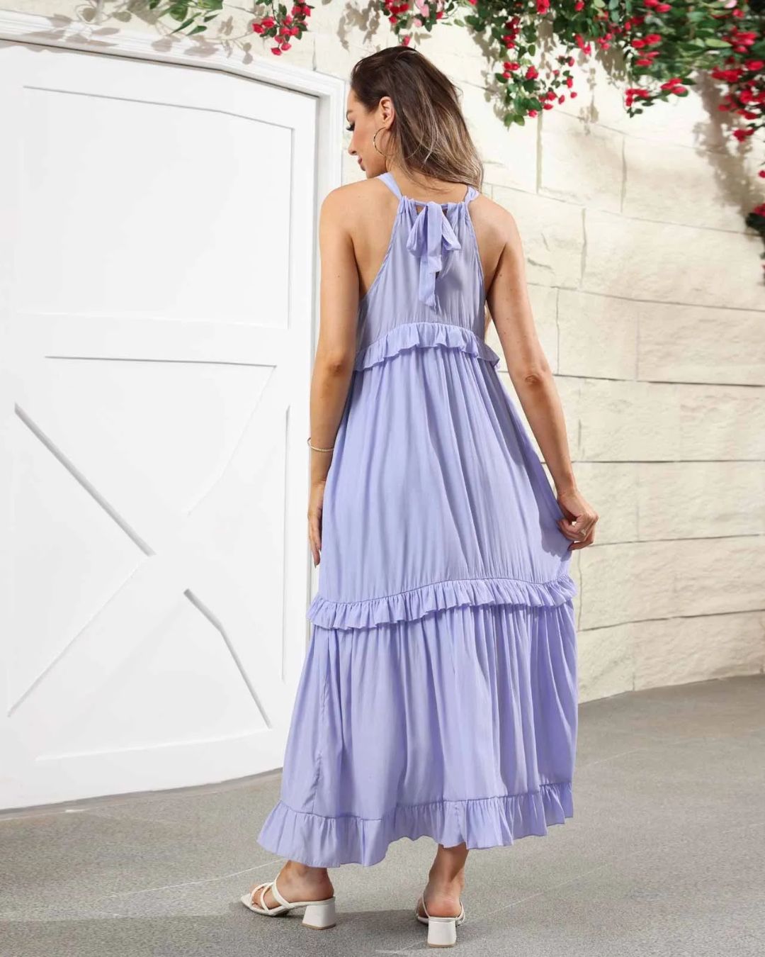 Liesbeth | Zomerse Maxi Jurk met Speelse Ruches