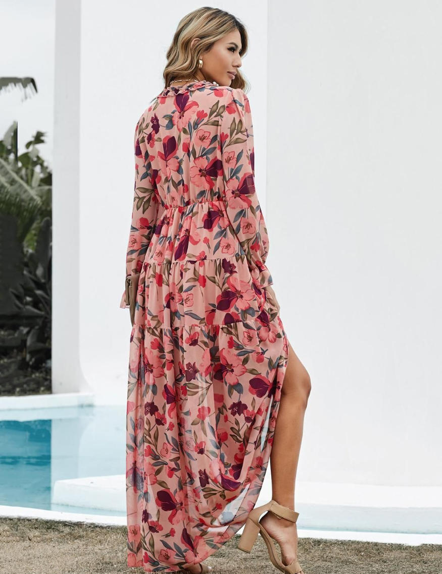 Corrie | Zomerse maxi-jurk met elegante bloemenprint