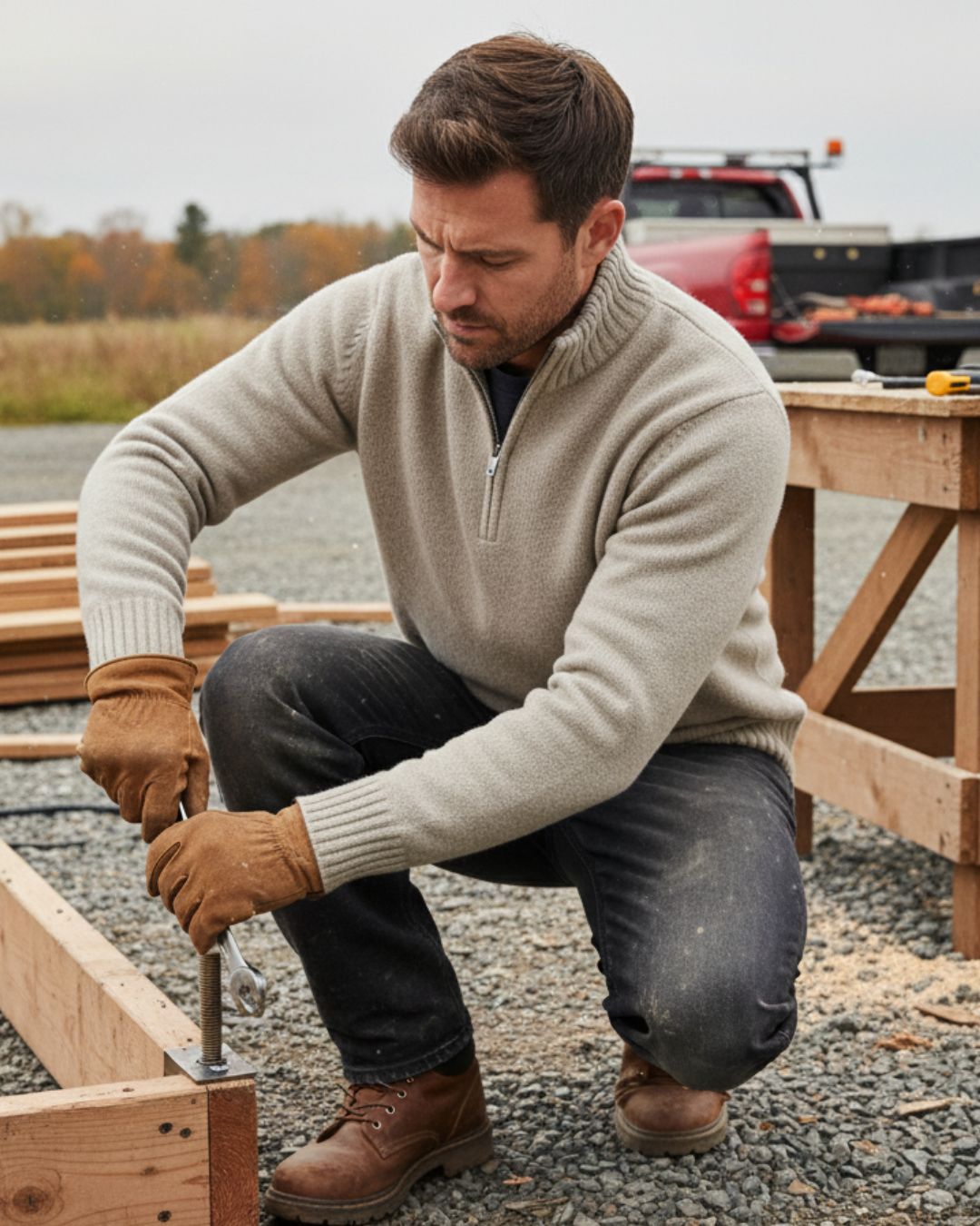 Knit Quarter-Zip Sweater