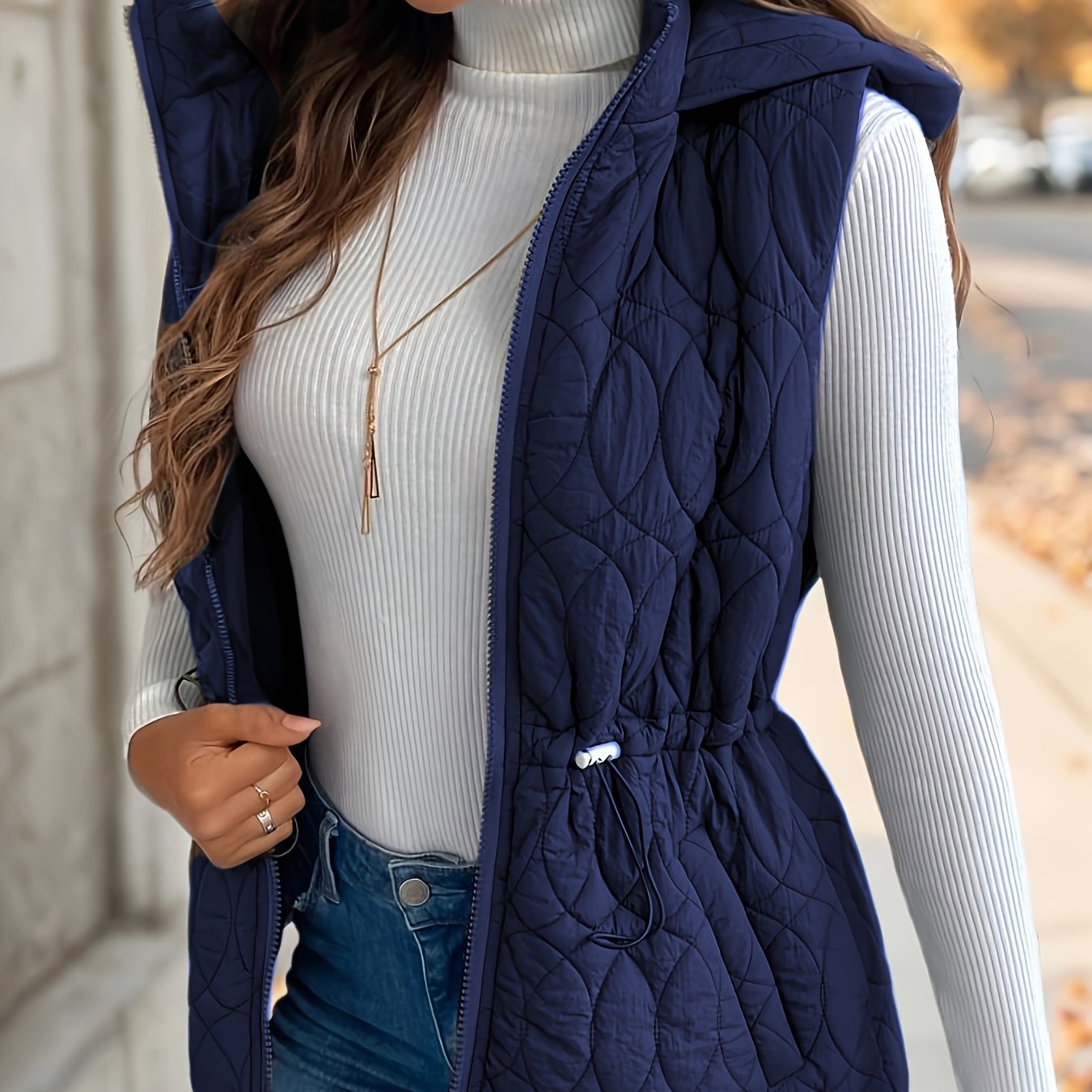 Antonia | Winter Zip Up Hooded Vest
