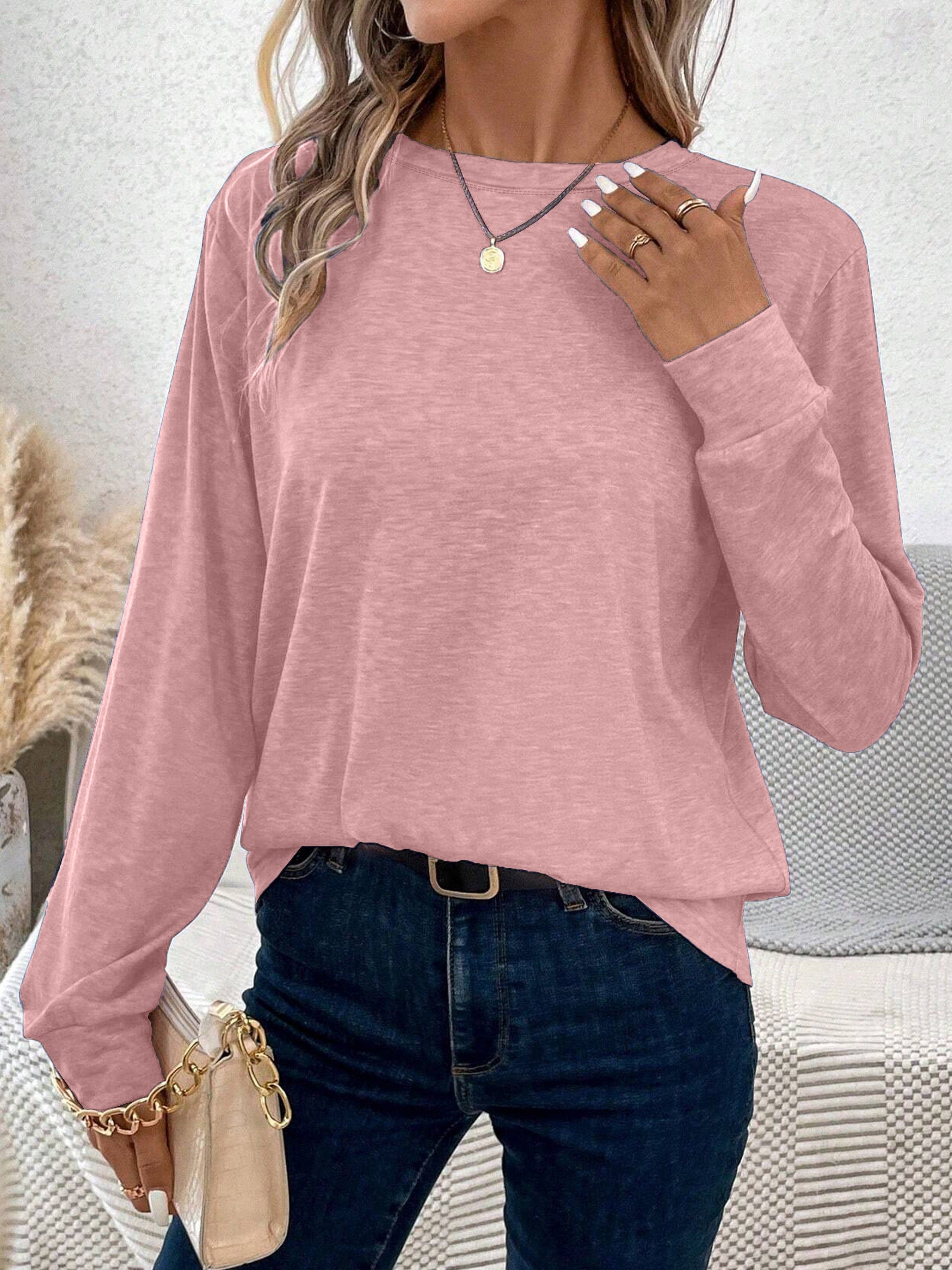 Evelien | Casual Lange Mouw Top Met Ronde Hals