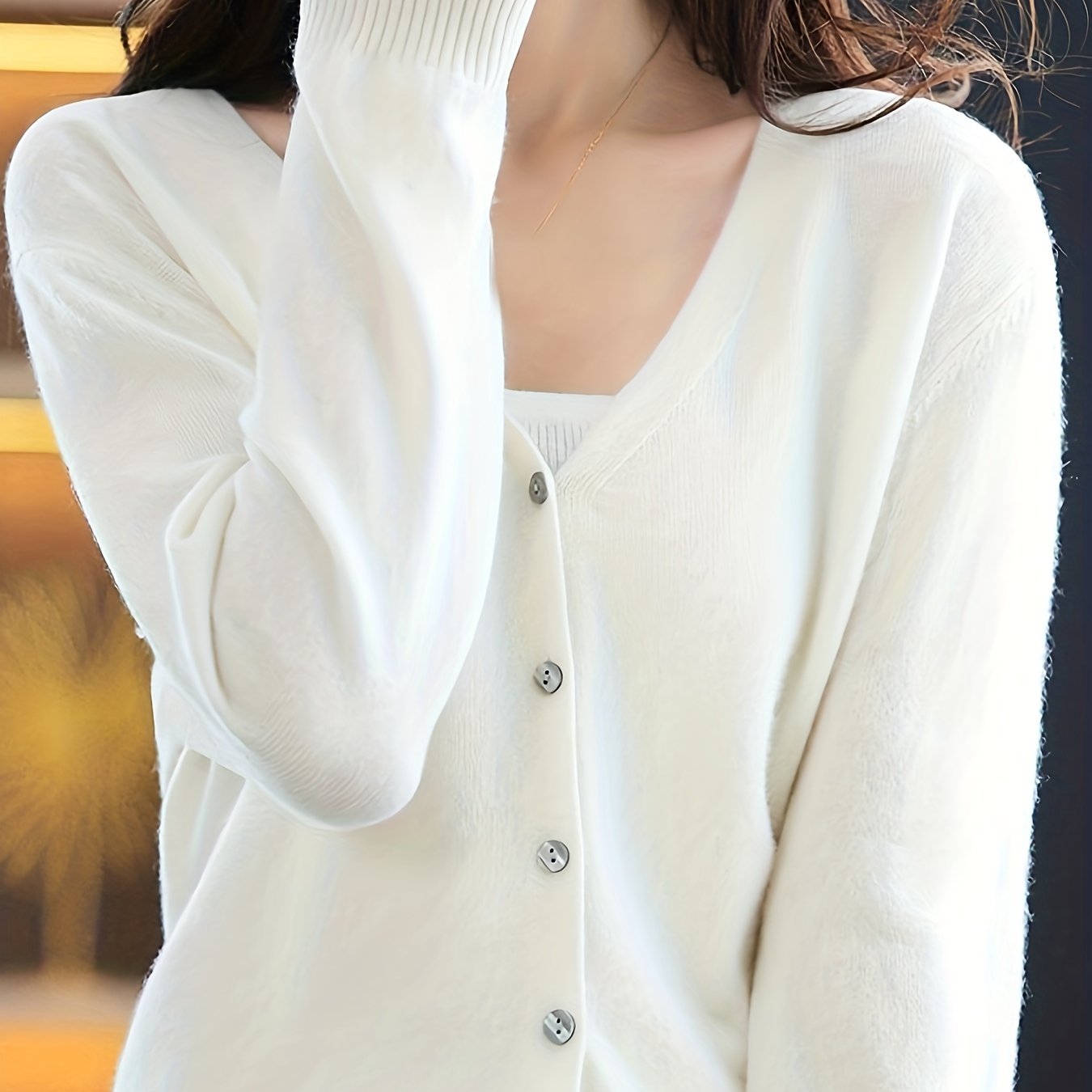 Julie | Effen vest met V-hals