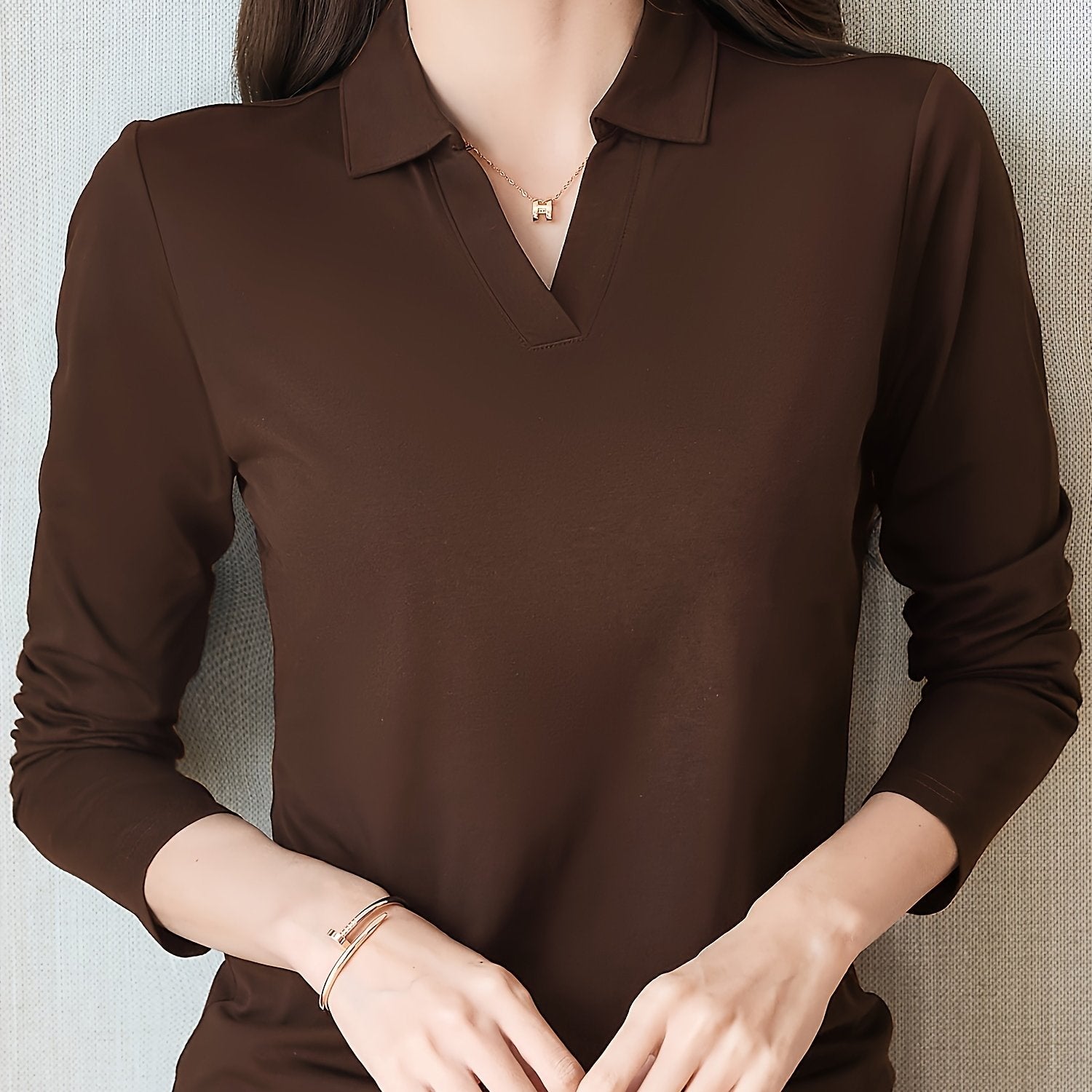 Nadine | Elegante Top Met Lange Mouwen