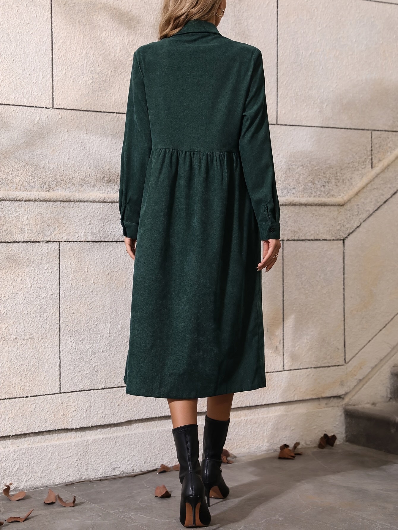 Annemieke | Effen Tuniekjurk Met Knoopsluiting