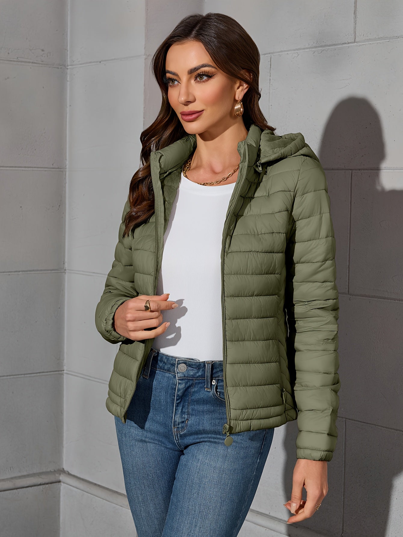 Margaretha | Elegante Lichtgewicht Jas Met Capuchon