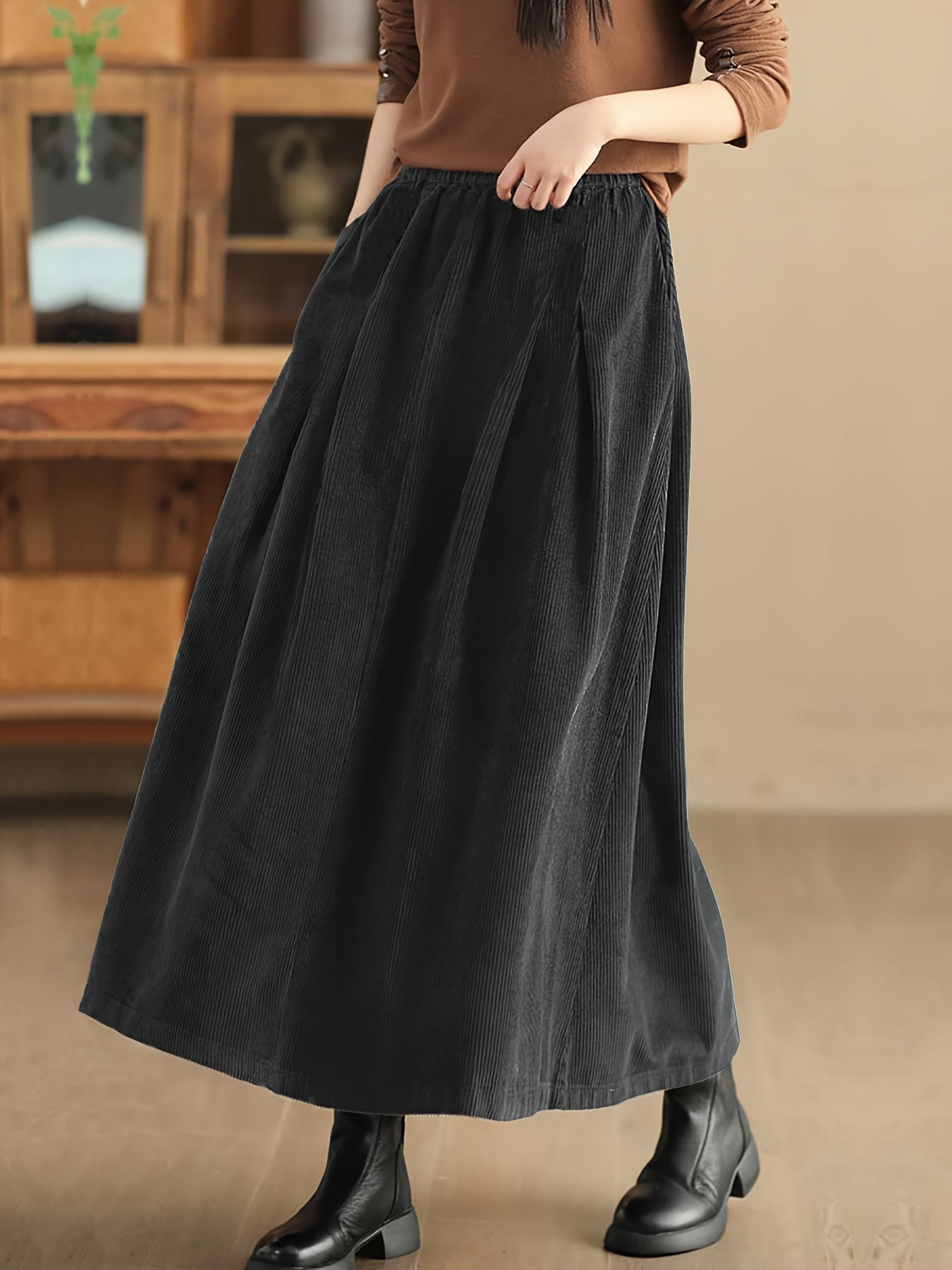 Claudia | Elegante En Comfortabele Lange Polyester Rok