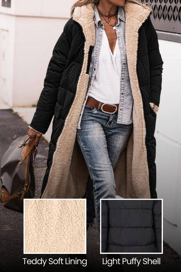 Reversible Sherpa-Lined Puffer Coat