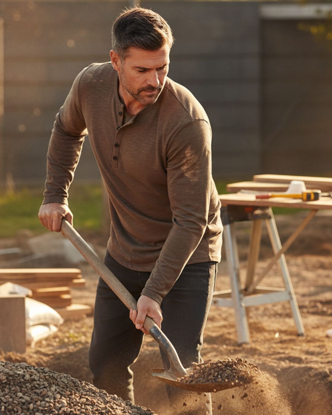 Long Sleeve Henley Shirt