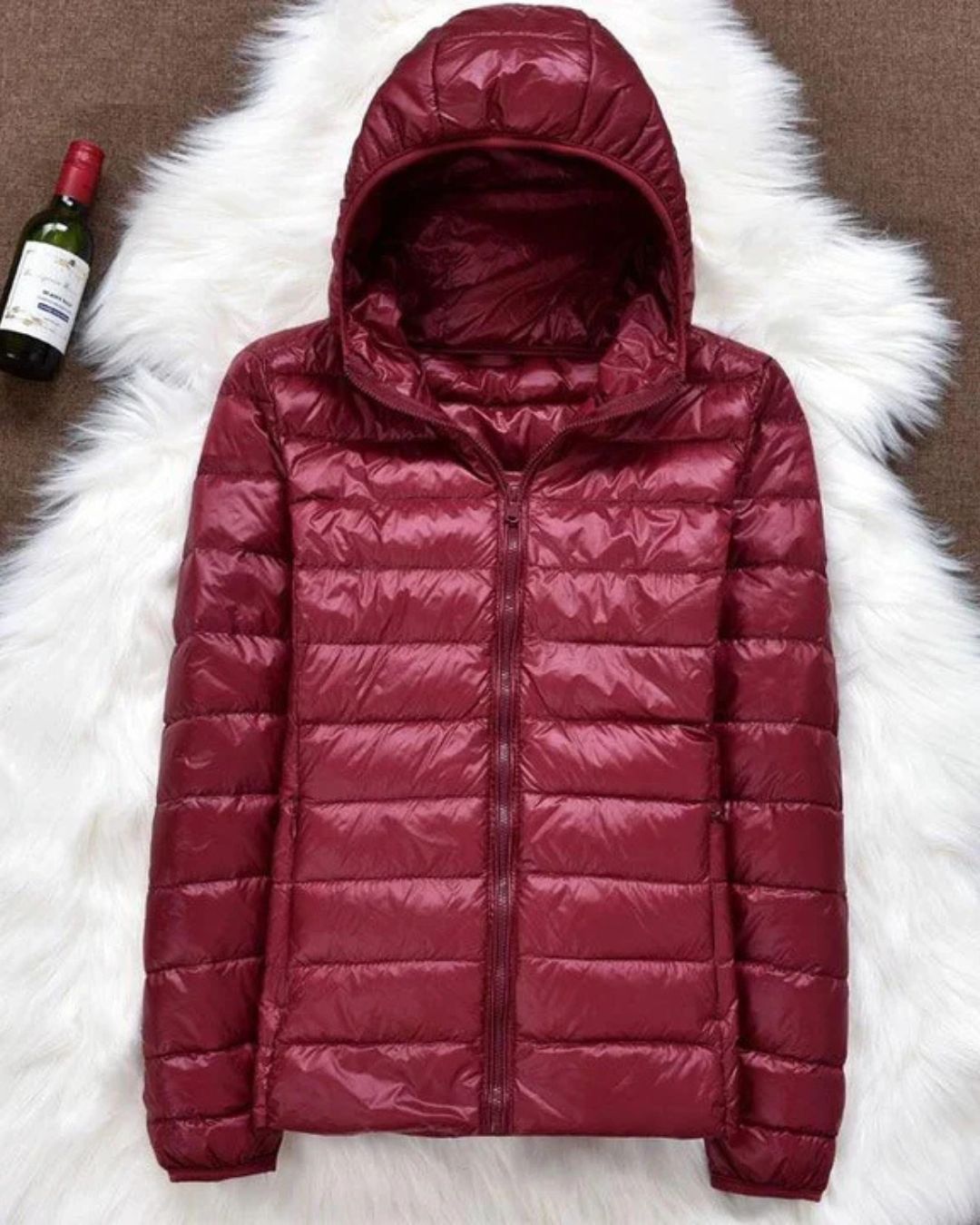 Jacqueline | Licht Gewatteerde Jas met Capuchon