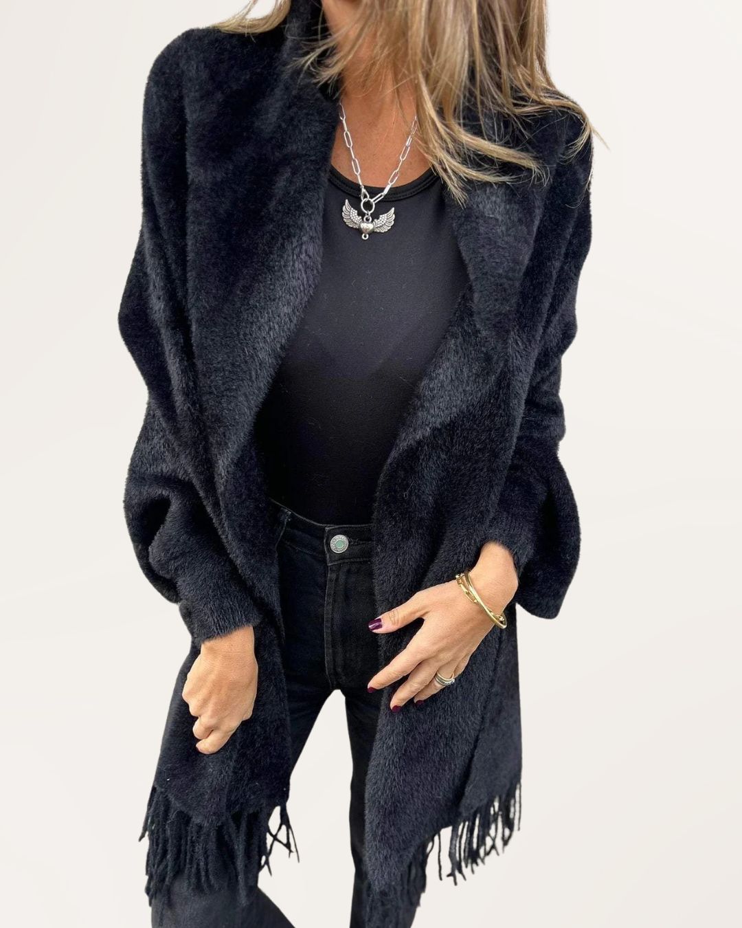 Joke | Zachte Cardigan met Elegante Franjes