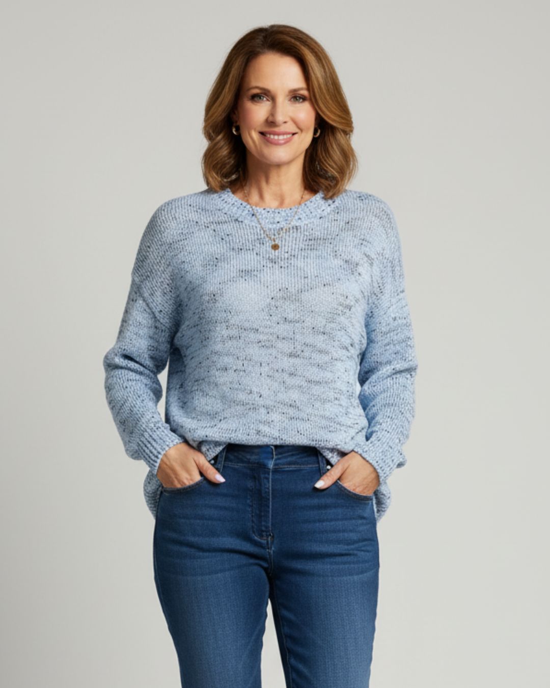 Cozy Speckled Knit Sweater