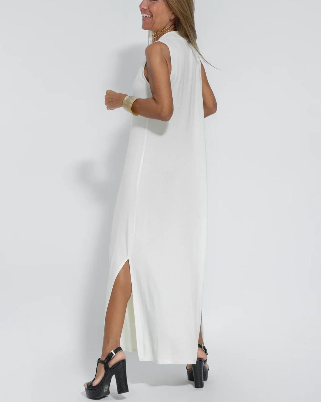 Annelies | Elegante Lange Jurk met Gratis Bijpassende Cardigan