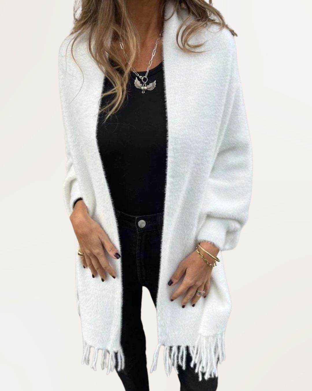 Joke | Zachte Cardigan met Elegante Franjes