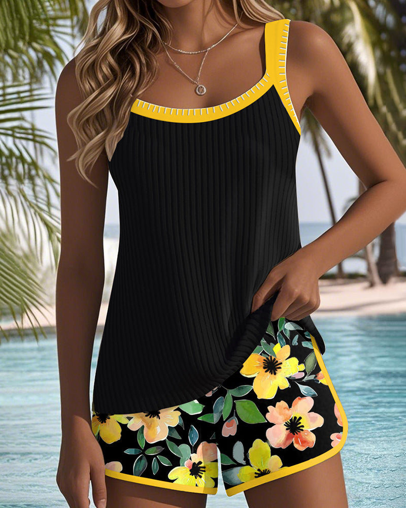 Isabelle | Comfortabele Tankini met Bloemenprint
