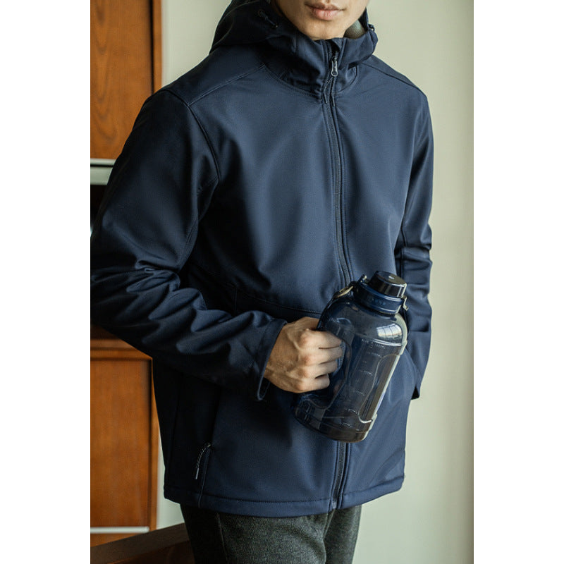 Male Versatile Windproof Jacket Polar Fleece Lining