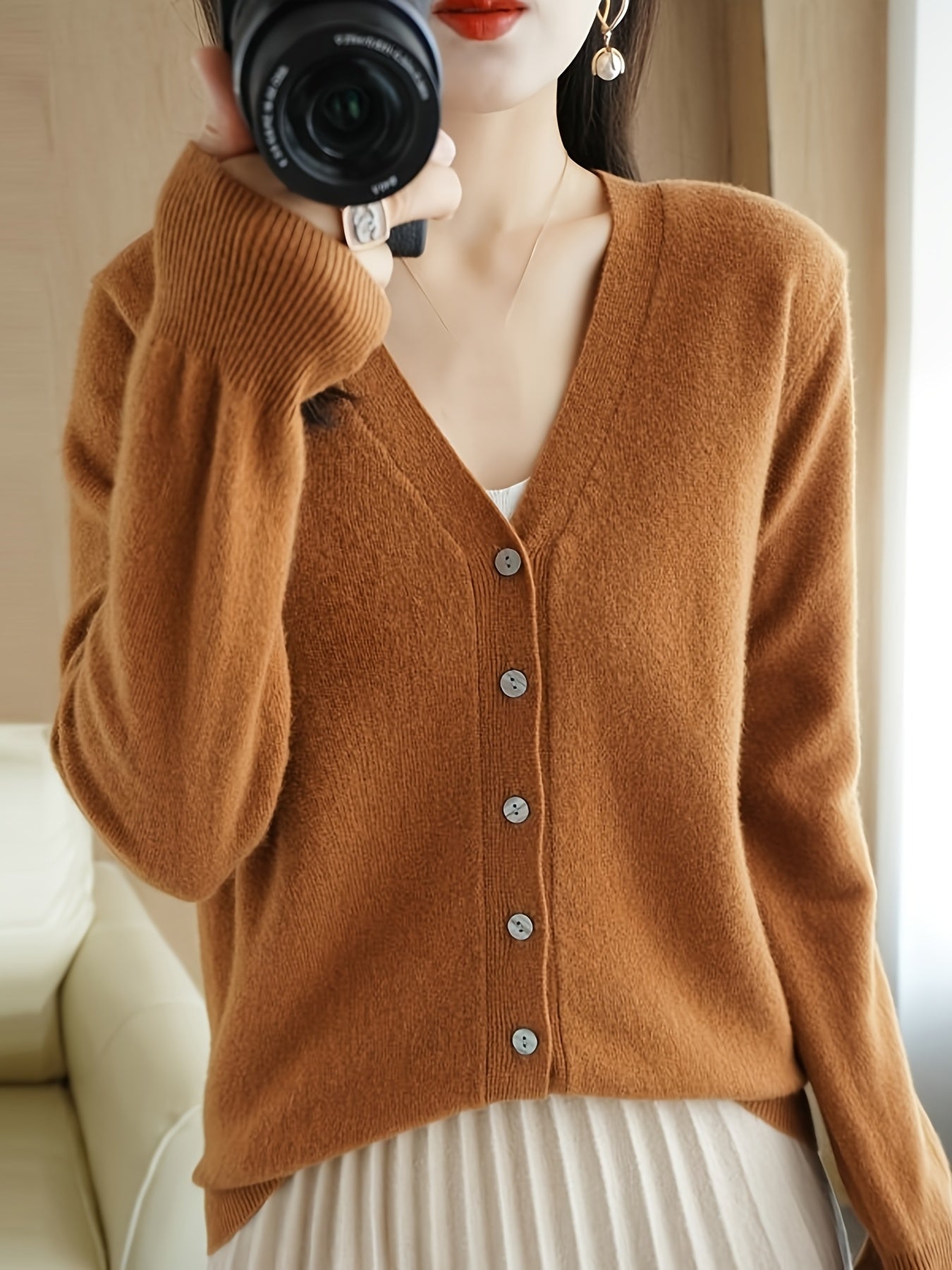 Julie | Effen vest met V-hals