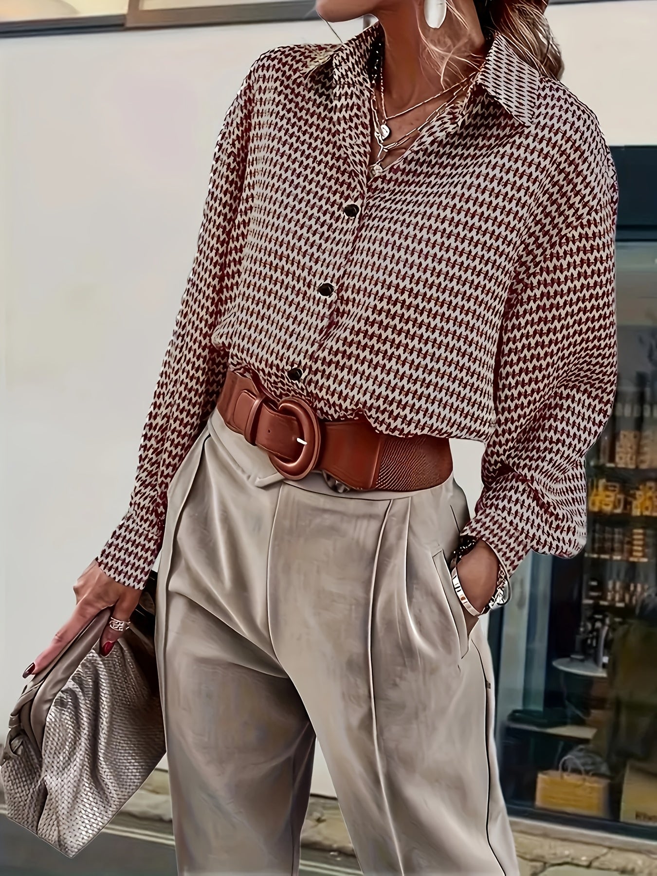 Merel | Elegante Lange Mouwen Blouse Met Knopen