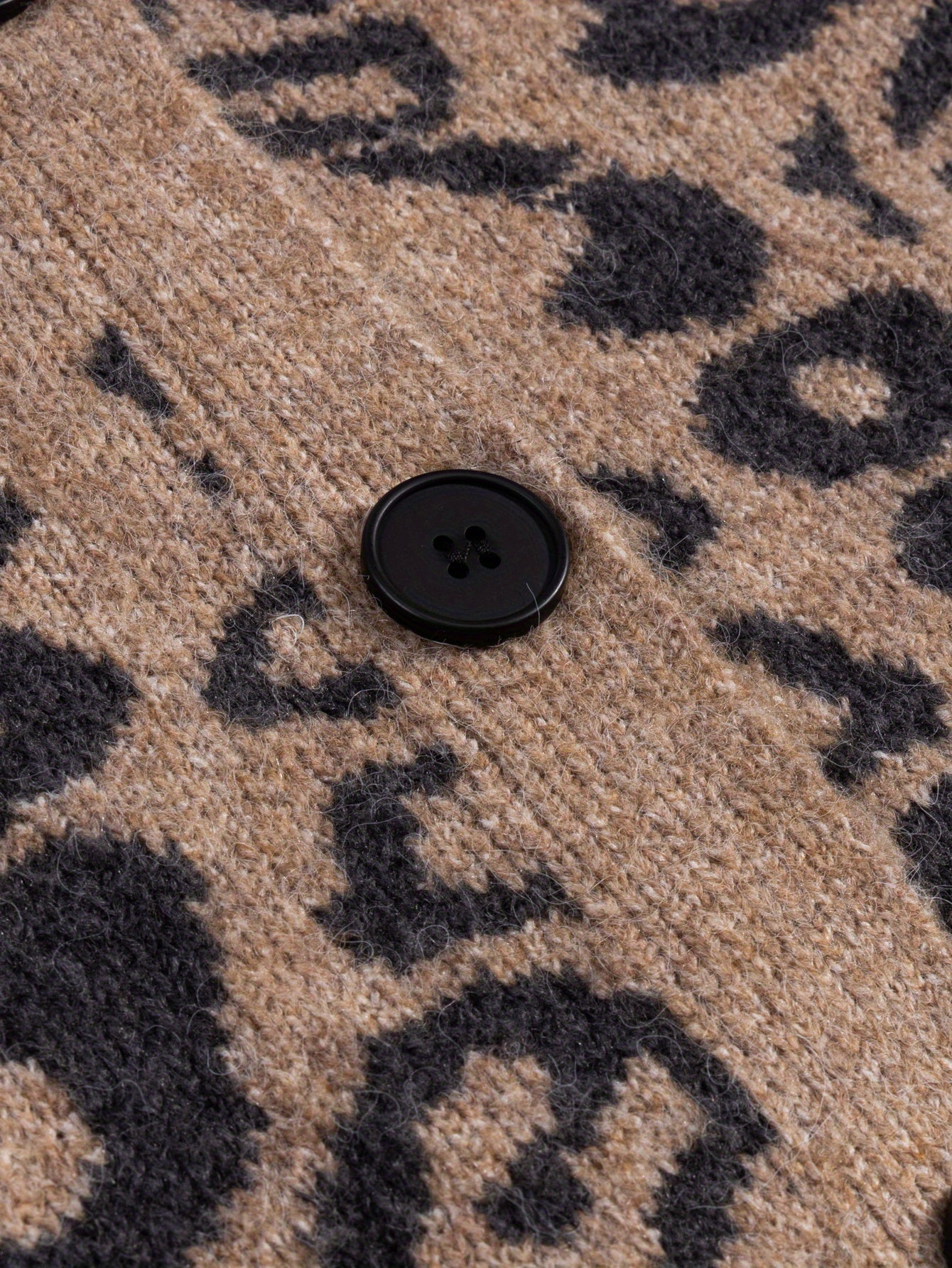 Meike | Vintage Luipaard Print Cardigan Met Contrast Borduurwerk