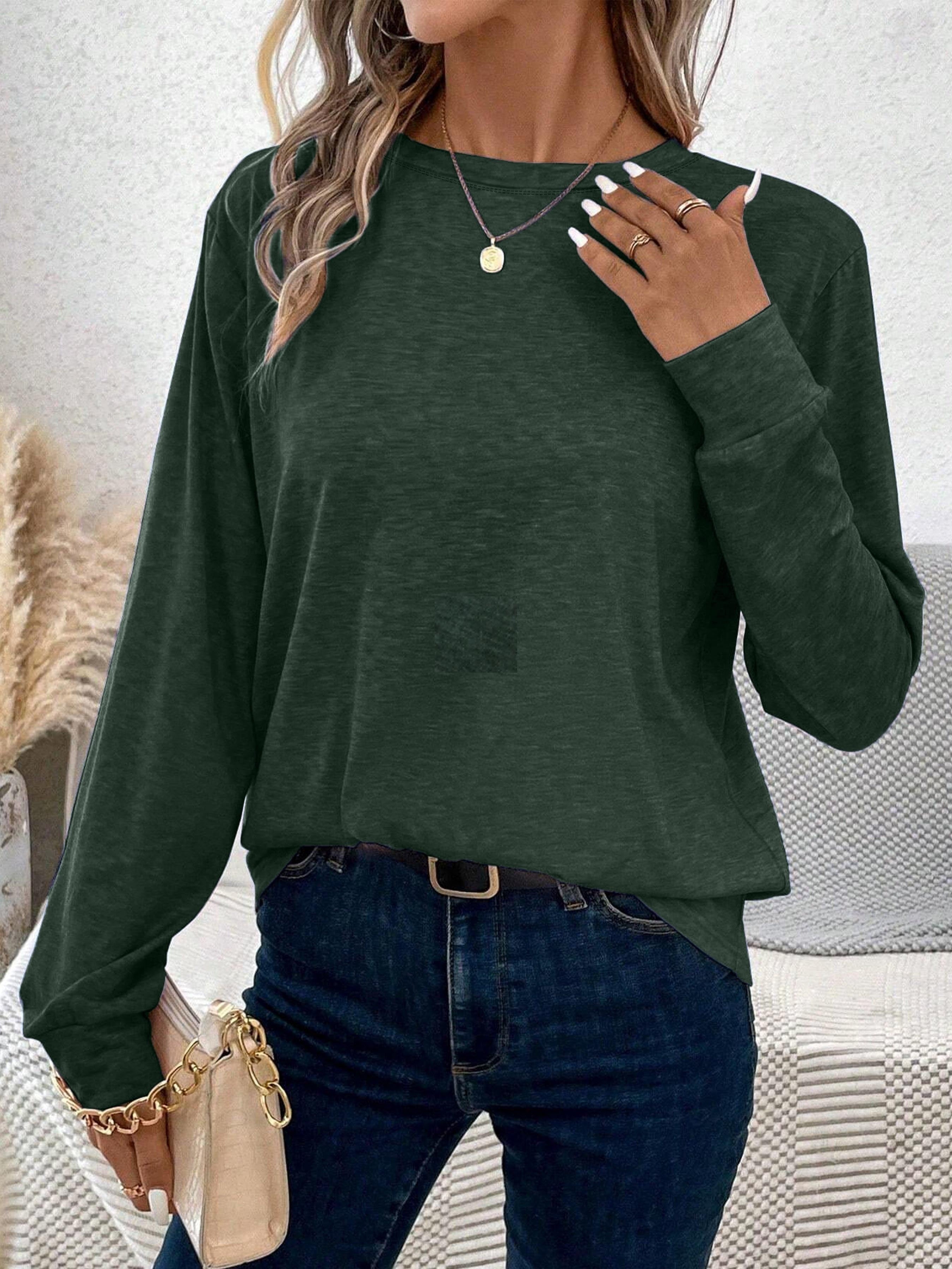 Evelien | Casual Lange Mouw Top Met Ronde Hals