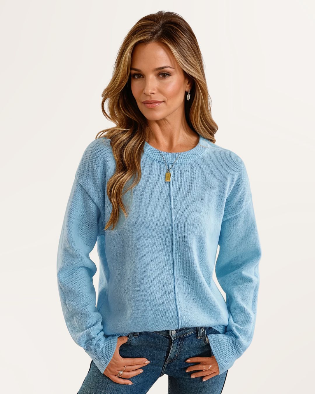 Lenie | Zacht Tricot Truitje met Ronde Hals