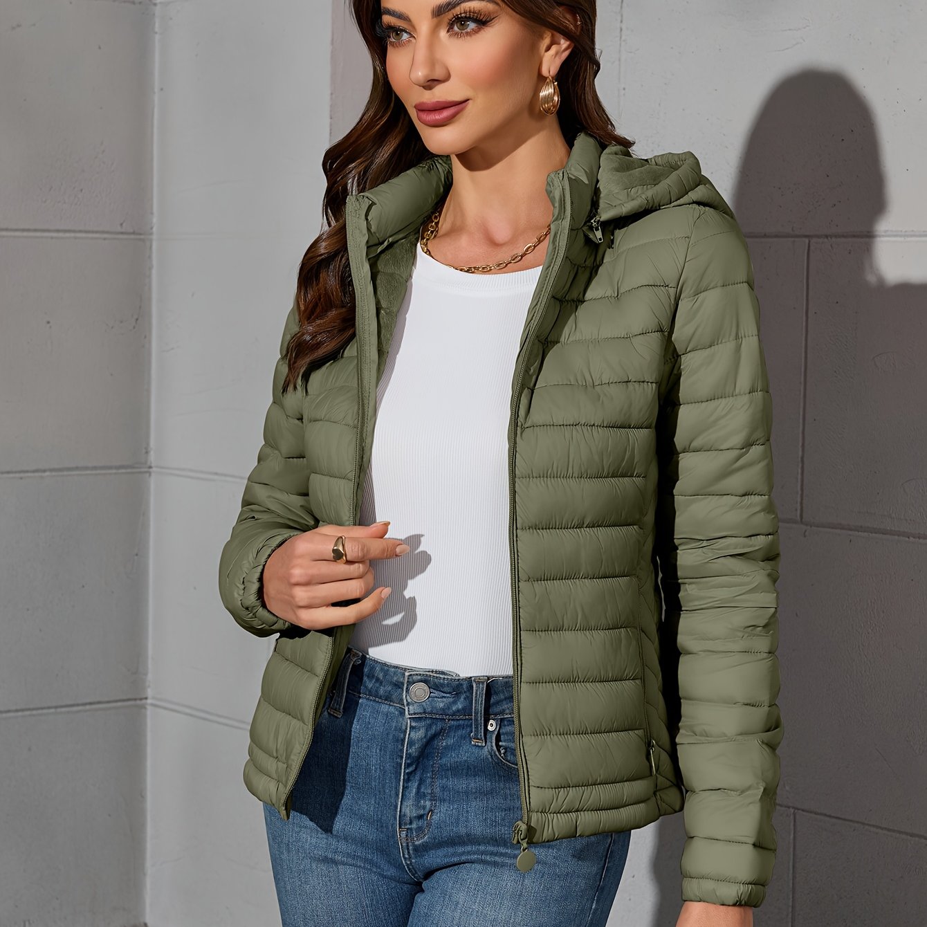 Margaretha | Elegante Lichtgewicht Jas Met Capuchon