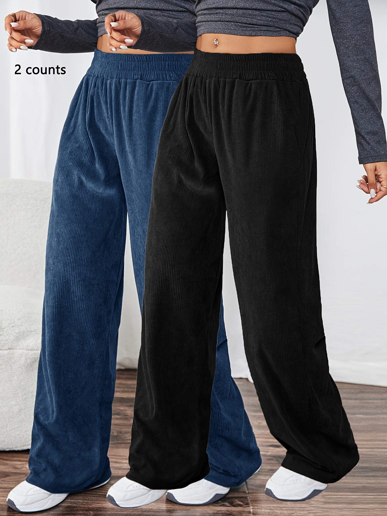 Angelien | Comfortabele Retro Corduroy Sportbroek Set