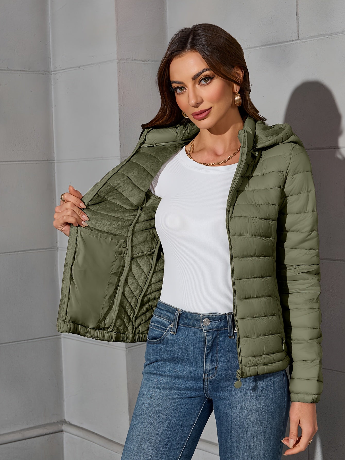 Margaretha | Elegante Lichtgewicht Jas Met Capuchon