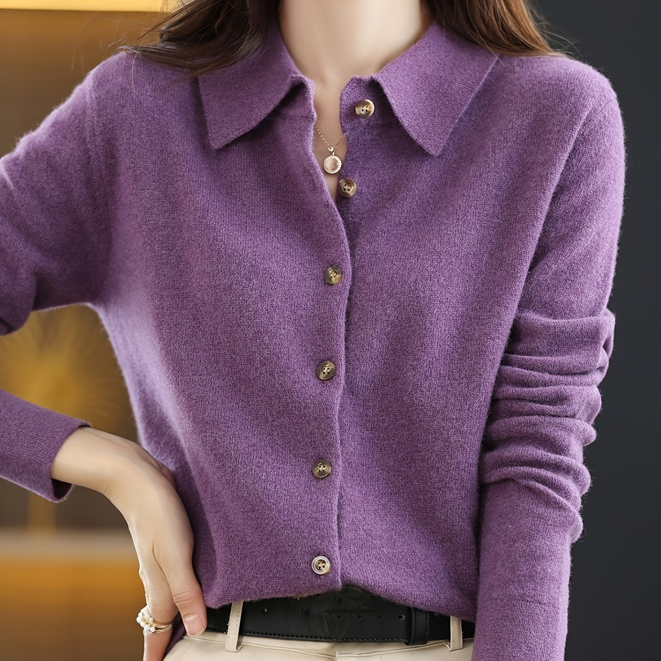 Christine | Gebreide Cardigan Met Knopen