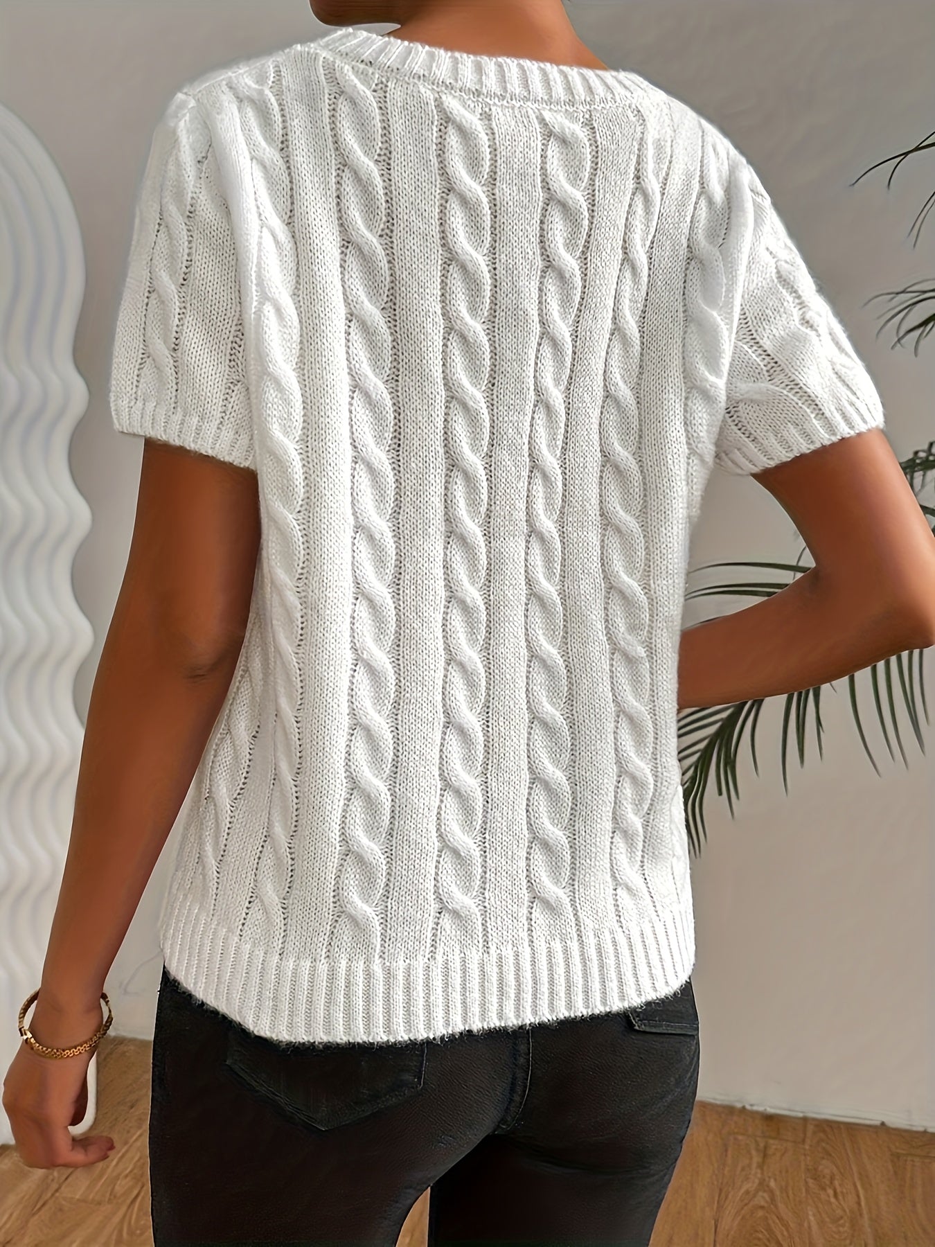 Monica | Elegante Top Met Ruches En Ronde Hals