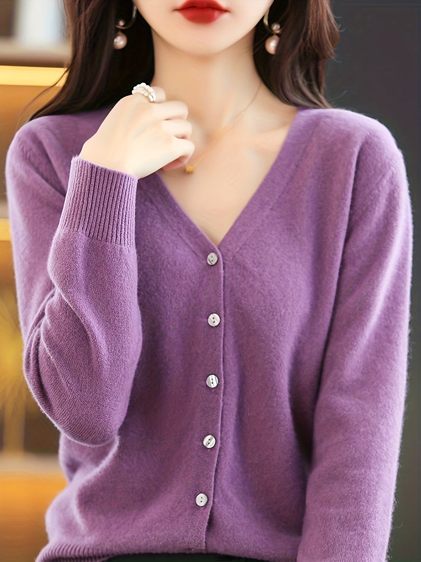 Julie | Effen vest met V-hals